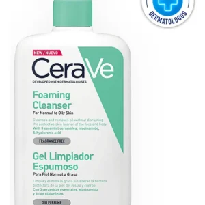 CeraVe Gel Limpiador Espumoso facial para Piel Mixta a Grasa 473 ml